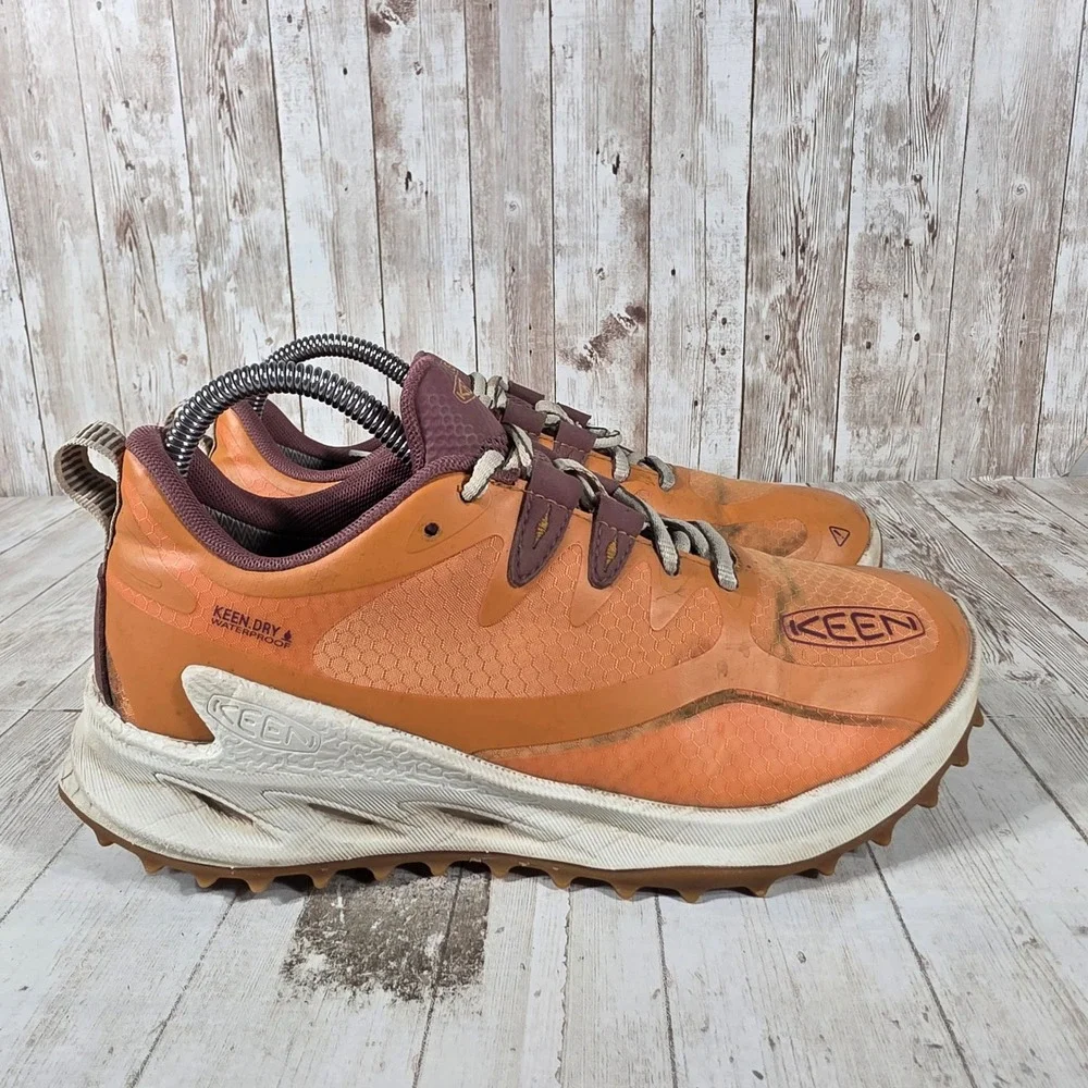 Keen NXIS Speed Waterproof Hiking Shoes Orange Burgundy Womens Size 8‎ 1028900